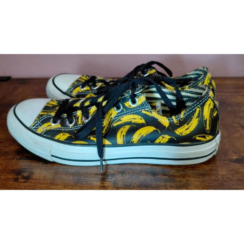 Converse x Andy Warhol Banana Print Low Top Sneakers Size W8/M6 RARE - Picture 3 of 12